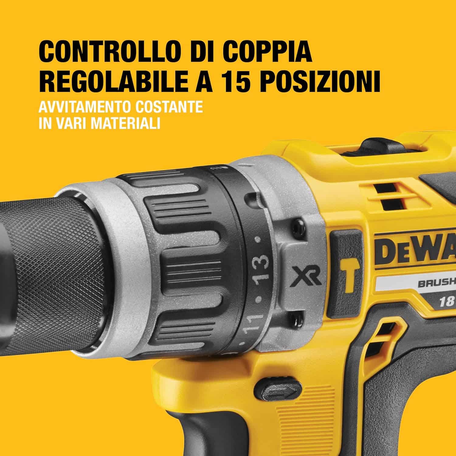 15 posizioni di coppia DeWalt DCD796P2