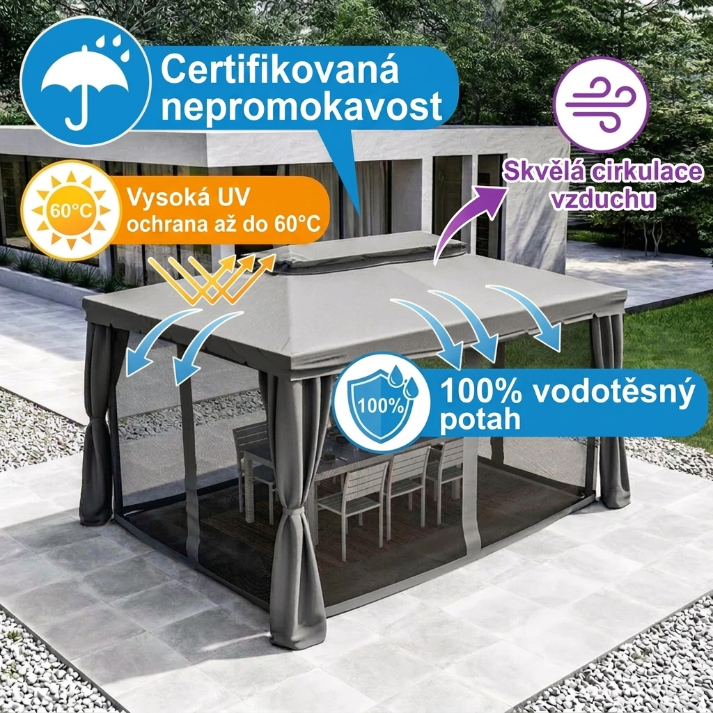 Certifikovaný voděodolný pavilon