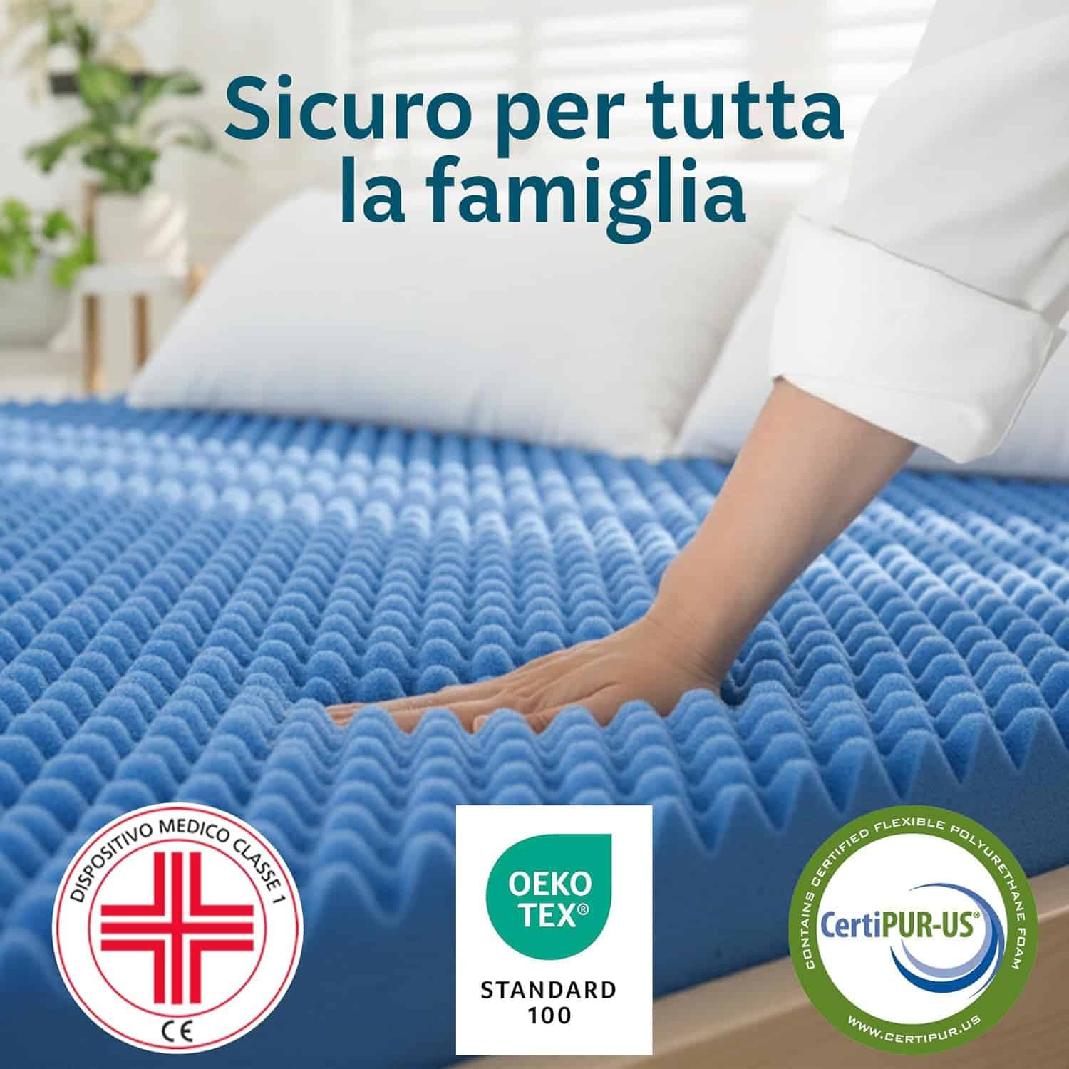 Topper Memory Foam 5cm spessore